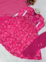 Presenting Pink Alia Cut Muslin Digital Print Suit Set  thumb 4