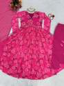 Presenting Pink Alia Cut Muslin Digital Print Suit Set  thumb 5