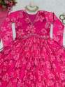 Presenting Pink Alia Cut Muslin Digital Print Suit Set  thumb 7