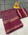 Pure dola silk saree with beautiful kalamkari print thumb 2