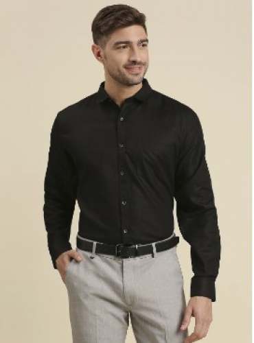 Men Cotton Black Shirts by Fashion Point Set Up