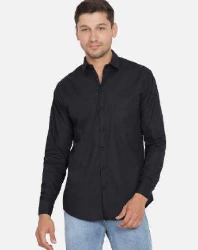 Men Plain Black Shirts by Sehlot Fashion
