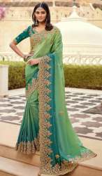 Double Color Embroidered Sarees