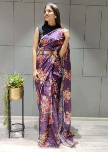 Ladies Printed Ready To Wear Saree by Radhika Saree Center