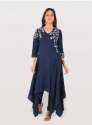 long-navy-blue-rayon-embroidery-straight-kurti