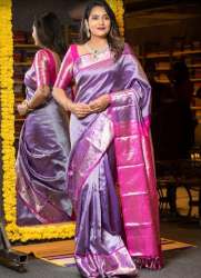 Women Soft Silk Zari Print Saree
