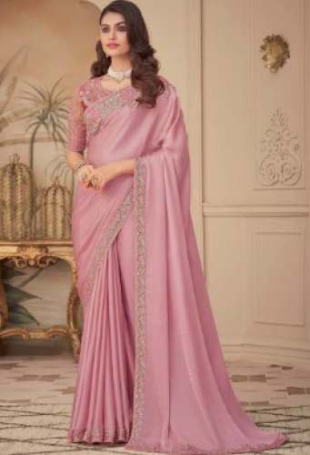 Ladies Pink Designer Border Work Sarees at Rs.0/Piece in secunderabad offer  by R S Brothers