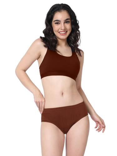 Inner Label Non Padded Ladies Sport Bra Panty Set at Rs 85/set in Delhi