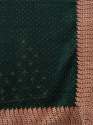 Dark Green Shimmer Designer Mahalasa  Saree With Designer Border thumb 4