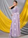 Lavendor Chiffon Sequence Floral Designer Mahalasa Saree thumb 1