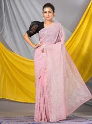 Peach Flora Sequins Georgette  Mahalasa Women's Saree