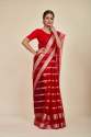Red Casual Organza Silk Designer Mahalasa  Saree thumb 3