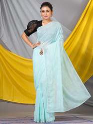 Sea Green Sequins Georgette Designer Mahalasa Saree