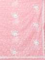 Sweet pink georgette Mahalasa Saree with all over lucknowi chikankari white resham thread work thumb 4