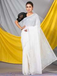 White Sequins Georgette Designer Mahalasa Saree