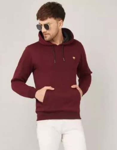 Maroon Full Plain Hoodies For Smart Boys by Poshak The Apparel Store