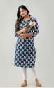 Ladies Black Hand Printed Kurtis