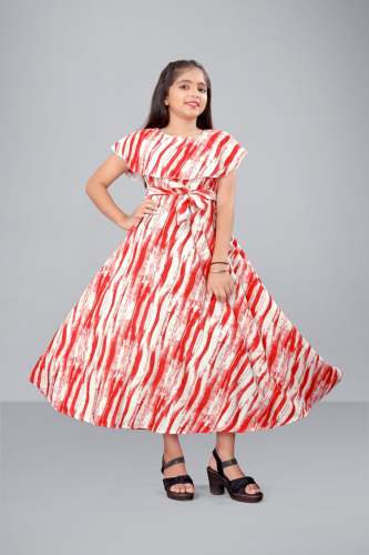 5-14 Year Fancy kids Girls Western Gown