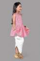 American Crepe Dhoti & Kurti Set for Kids Girls  thumb 1