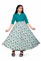 American Crepe Green Kids Gown  thumb 3