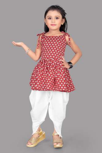 Beautiful Dhoti & Kurti Set for Kids Girls 