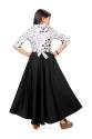 Black And White Polka Dot Gown for Kids 