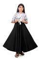 Black And White Polka Dot Gown for Kids  thumb 1