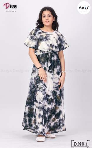 Diva long Gown For Girls 6-15 Year 