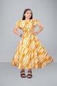 Mustard Yellow Kids Girl Western Gown  thumb 2