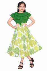 Parrot Green Kids Girls Frock
