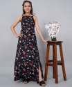 Party wear Black American Crepe Girls Gown