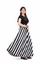 Pretty Black & White One Piece Gown For Teenage Girls thumb 1