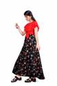 Red and Black Western Gown For Girls  thumb 1