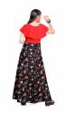 Red and Black Western Gown For Girls  thumb 3