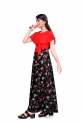 Red and Black Western Gown For Girls  thumb 4