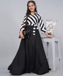 Retro Style Kids Girls Gown 