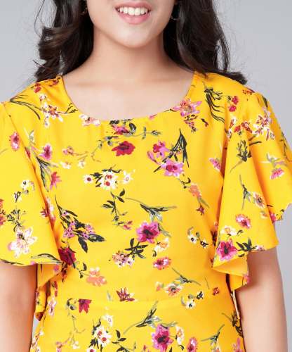 Sunny Yellow Teenage Girls Gown