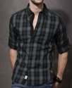 Men Stylish Black check Shirts