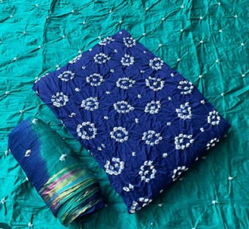 ladies Bandhani Unstich Dress Material by Kamal Collection