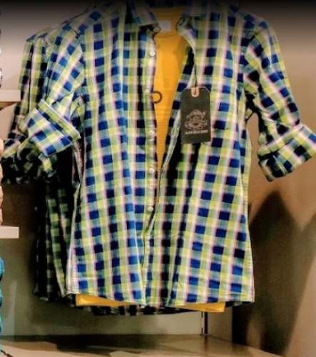 Mens Checks Formal Shirt  by Dwarkadas Shamkumar