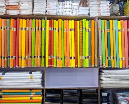 Plain Cotton Shirting Fabric  by Dwarkadas Shamkumar