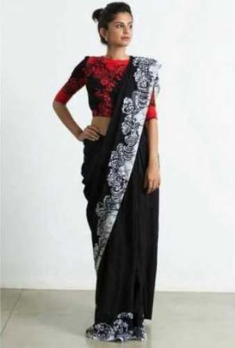 Wedding Wear Designer Printed Cotton Saree For Women   by Prateek Textile