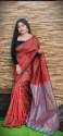 Festive Wear Printed Handloom Cotton Silk Saree thumb 2