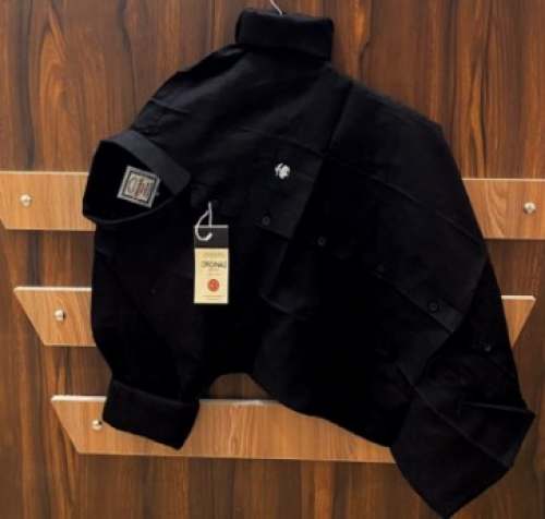 Men Formal Black Cotton Shirts by New Style Garment