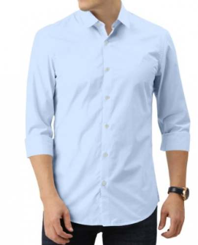 Men Formal Sky Blue Shirts by New Style Garment