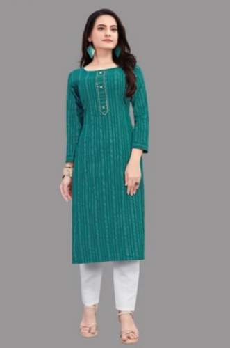 Ladies Daily Wear Rama Kurtis With Fancy Neck