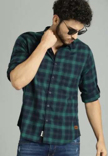 Men Formal Regular Fir Check Shirts