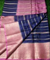 New Arrival Blue Banarasi Silk Saree For Women