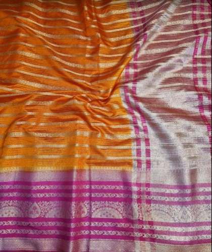 New Collection Orange Silk Saree For Women by Rana Silk Emporium