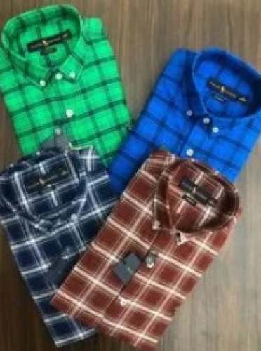 Men Regular Fit Check Cotton Shirts by Fashion Corner